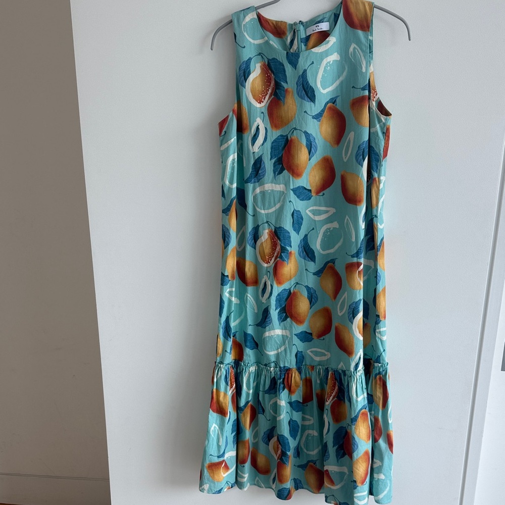 Paul Smith Teal and Orange Floral Dress